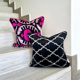 Velvet Ikat Cushion Moroccan Tile | Velvet Ikat Pillow Moroccan Tile