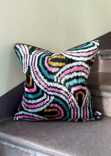 Velvet Ikat Cushion Valentine | Velvet Ikat Pillow Valentine