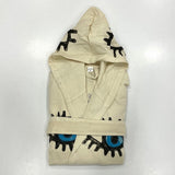 Blue evil eye Turkish muslin kimono