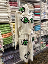 Multi-usage highly absorbent Turkish muslin kimono