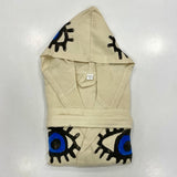 Stylish navy blue evil eye robe