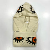 Orange evil eye Turkish muslin robe