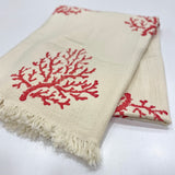 Muslin Towel Reef Red Close view