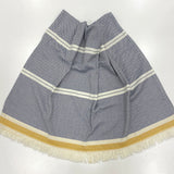 Turkish Towel Chevron Navy | Front angle view