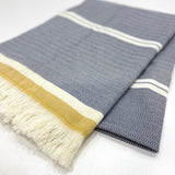 Turkish Towel Chevron Navy | Close up