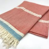 Turkish Towel Chevron Red Close angle view