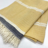 Turkish Towel Chevron Yellow | Close angle view