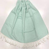 Turkish Towel Bamboo Turquoise | Front Angle view