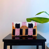 Bright colored Ikat Clutch Bag Catania