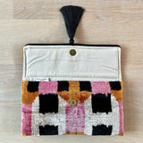 Ikat Clutch Bag Catania with Black Tassel
