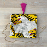 Ikat Clutch Bag Ischia with Long Chain