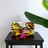 Ikat Clutch Bag Ischia with Silk Tassel
