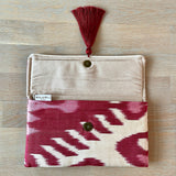 Ikat Clutch Bag Palmarola with Tassel