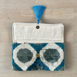 Ikat Clutch Bag Livorno with Tassel