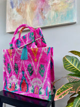 Designer Ikat Tote Bag Amalfi