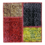 45x45 cm Patchwork Cushion Multi | 18"x18" Patchwork Pillow Multi