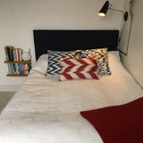 Hand embroidered Silk Ikat Pillow Sail