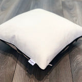 Silk Ikat Cushion Zigzag Black with Hidden Zipper