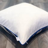 Silk Ikat Cushion Zigzag Blue with Concealed Zipper