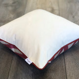 Silk Ikat Cushion Zigzag Pink with Hidden Zipper