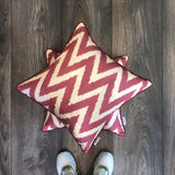 Silk Ikat Cushion with Handloomed Fabric