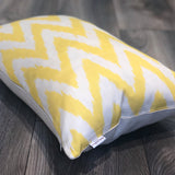 Beautiful Silk Ikat Pillow Zigzag Yellow