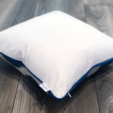 Silk Ikat Cushion Blue Dots with Zipper