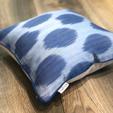 Designer Silk Ikat Cushion with Silk and Cotton Fabric
