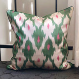 Geometric patterned Silk Ikat Cushion
