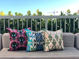 Colorful Pattern Silk Ikat Cushion