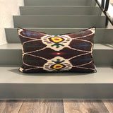 Silk Ikat Pillow Tribal with handloomed fabric