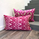 Silk Ikat Pillow Galaxia with Handloomed Fabric
