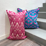 Multicolor Silk Ikat Pillow Galaxia