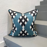 Very beautiful Silk Ikat Cushion Blueberry