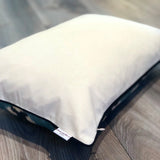 Hand-embroidered Silk Ikat Pillow Blueberry