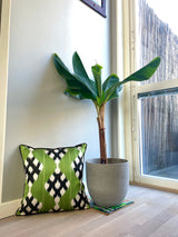 Greenberry Silk Ikat Cushion