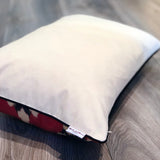 Concealed Zipper Silk Ikat Pillow Redberry