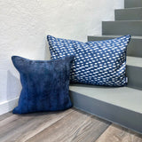 Velvet & Silk Ikat Pillow Newbie Blue