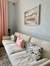 Silk Ikat Pillow Newbie Pink made with Handloomed Fabric