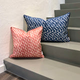 Silk Ikat Cushion Newbie in Pink and Blue Color 
