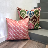 Different Pattern Silk Ikat Cushion Newbie Pink