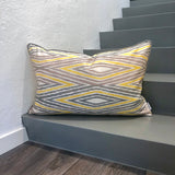 Designer Silk Ikat Pillow Vertigo