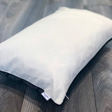 Hidden Zipper Silk Ikat Pillow Silver Fox