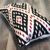 Silk Ikat Pillow XOX made with handloomed Fabric