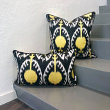 Unique Moonshine Silk Ikat Cushion