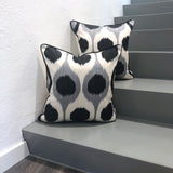 Pretty Silk Ikat Cushions Birds Eye