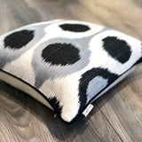 Silk Ikat Cushion Birds Eye with Piping