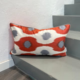 Attractive Silk Ikat Pillow Birds