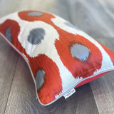 Designer Silk Ikat Pillow Birds