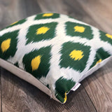Geometric patterned Silk Ikat Pillow Martini